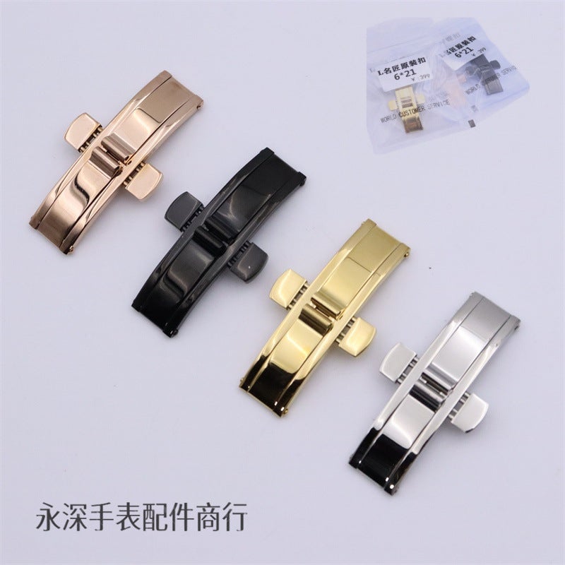 Watch Buckle Accessories Stainless Steel L2 Butterfly Buckle Double Press Foldableing Buckle Steel Belt Connecting Buckle Men'S And Women'S Watch Chain Buckle - Image 3